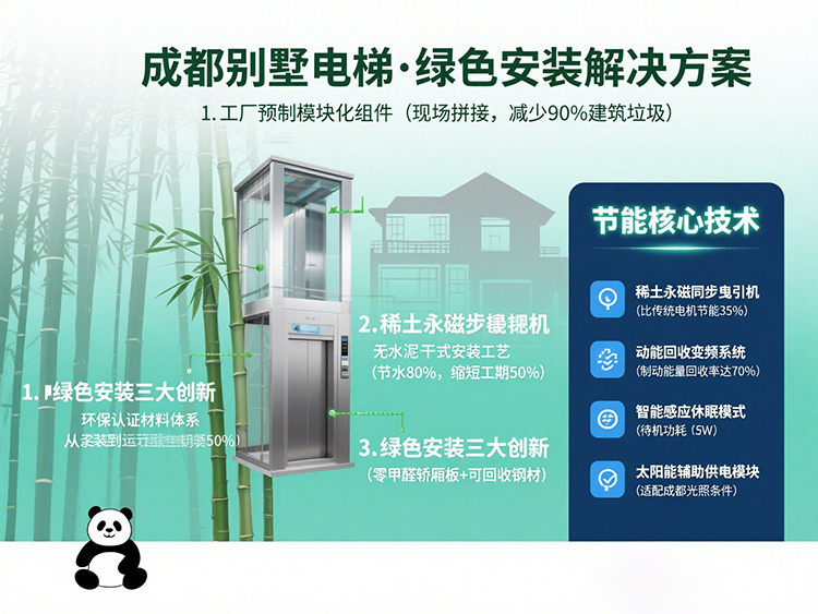 成都別墅電梯 成都別墅電梯如何實(shí)現(xiàn)“綠色安裝”？節(jié)能電梯技術(shù)解析